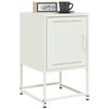 vidaXL Bedside Cabinet White 14.2"x15.4"x23.8" Steel