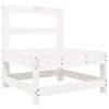 vidaXL Garden Sofa Set White Solid pine wood, Plywood Large Modular