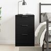 vidaXL Bedside Cabinet with Drawer Black Oak 15.75 x 25.59 x 25.59 in