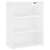 vidaXL Highboard High Gloss White 27.4x12.8x70.9" Engineered Wood