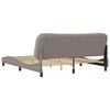 vidaXL Bed Frame Taupe 100% polyester, metal, solid pine wood, plywood