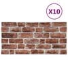 vidaXL 3D Wall Panels with Dark Brown Brick Design 10 pcs EPS