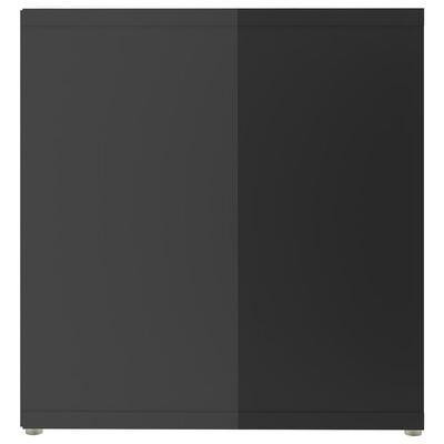 vidaXL TV Cabinet High Gloss Gray 56.1"x13.8"x14.4" Chipboard