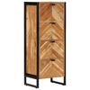 vidaXL Bathroom Cabinet Natural wood with black
