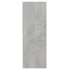 vidaXL Book Cabinet Concrete Grey Engineered wood 26.4x9.4x63.4 in