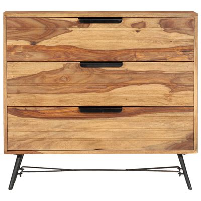 vidaXL Sideboard 31.5"x11.8"x29.5" Solid Sheesham Wood