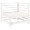 vidaXL Garden Lounge Set White Solid Pine Wood Standard Modular