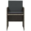 vidaXL Patio Chair Gray PE rattan One Size Removable Covers