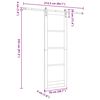 vidaXL Sliding Door ORKDAL White 30.71 x 91.34 in