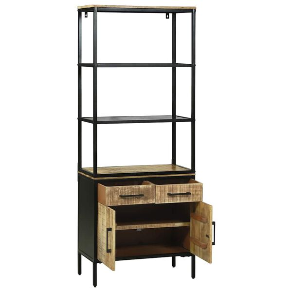 vidaXL Highboard Brown 27.56 x 13.78 x 70.87 in Solid Mango Wood