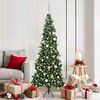 vidaXL Corner Artificial Christmas Tree Green 70.9" PVC and Metal