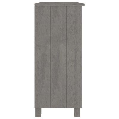 vidaXL Sideboard Light Gray 33.5"x13.8"x31.5" Solid Wood Pine