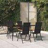 vidaXL Garden Dining Set Black and Brown