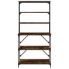 vidaXL Baker's Rack 6-Tier Smoked Oak 35.4x15.7x70.9" Engineered Wood