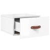 vidaXL Wall-mounted Bedside Cabinet High gloss white Engineered wood