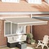 vidaXL Retractable Awning Manual Beige 137.80" x 98.43" fabric