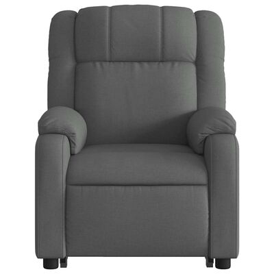 Front view of grey recliner chair.