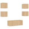 vidaXL TV Wall Unit Sonoma oak Engineered wood Varied TV Wall Unit