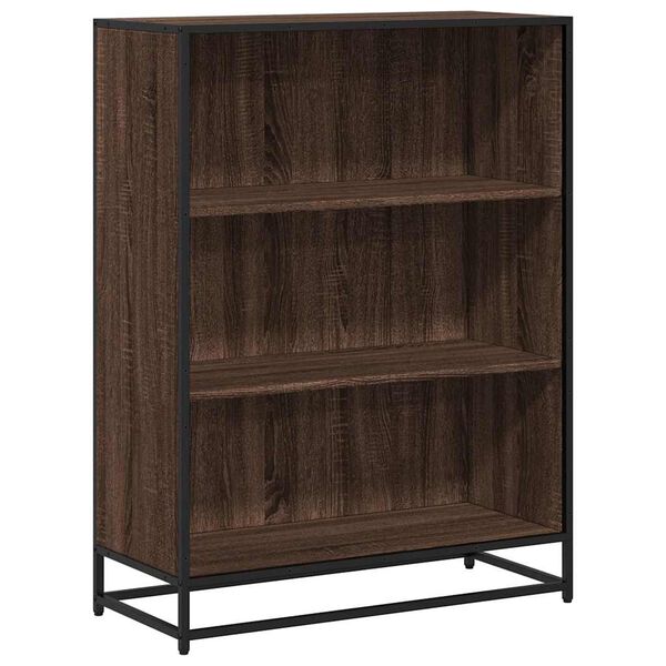 vidaXL Book Cabinet Brown oak Engineered wood Medium Book Cabinet