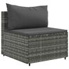 vidaXL Patio Lounge Set Gray PE Rattan Medium Modular