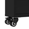 vidaXL Narrow Storage Trolley Black 18.9x5.1x26.8" Engineered Wood