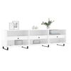 vidaXL TV Cabinet High gloss white Engineered wood, iron TV Cabinet