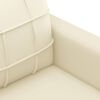 vidaXL Sofa Set Cream Faux leather, metal, textilene, plywood