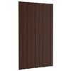 vidaXL Roof Panels 12 pcs Galvanised Steel Brown 31.5x17.7"