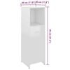 vidaXL Bathroom Furniture Set Shiny white Engineered wood Medium