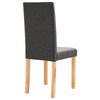 vidaXL Dining Chair Set of 4 Dark Gray Fabric Standard Ergonomic