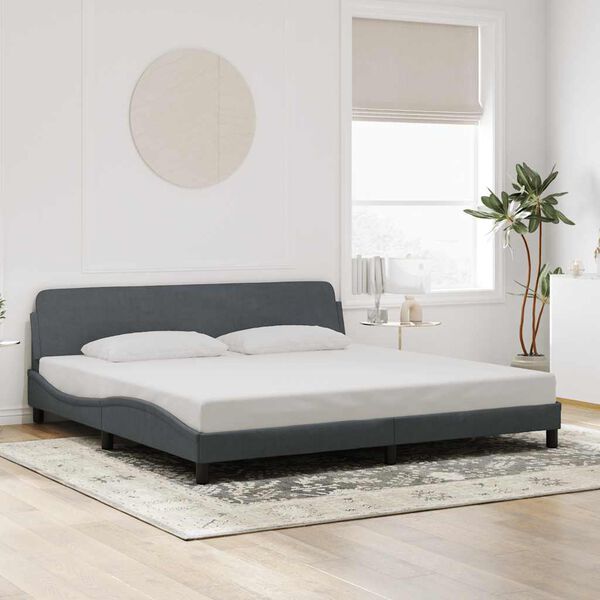 vidaXL Bed Frame Dark Grey