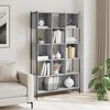 vidaXL Bookcase Grey Sonoma Engineered Wood and Powder-Coated Steel