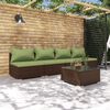 vidaXL Garden Lounge Set Brown, Green