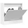 vidaXL Shoe Cabinet White 23.6"x8.3"x22.4" Engineered Wood