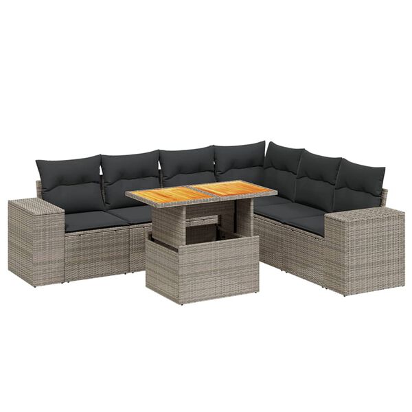 vidaXL Garden Sofa Set Grey