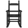 vidaXL Rocking Chair Black Poplar wood Small Rocking Chair Rectangular