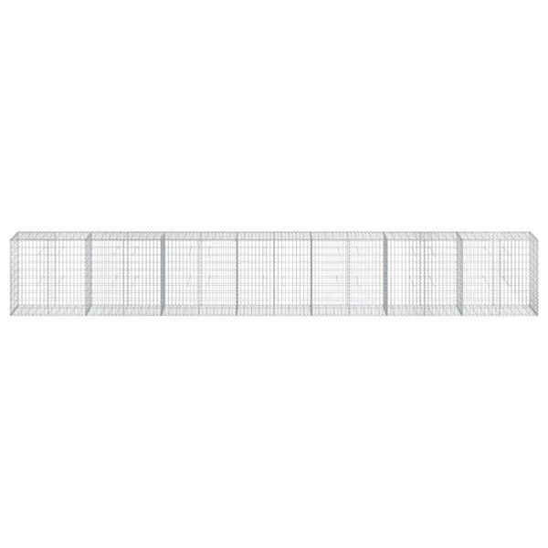 vidaXL Gabion Basket Silver Galvanized iron wire 27.6 x 19.7 x 39.4 in