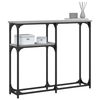 vidaXL Console Table Grey Sonoma Engineered Wood, Metal Adjustable Feet