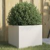 vidaXL Planter White Cold-rolled steel Small Decorative Inlays Planter