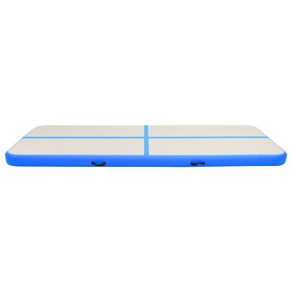 vidaXL Inflatable Gymnastics Mat with Pump 157.5x39.4x7.9" PVC Blue