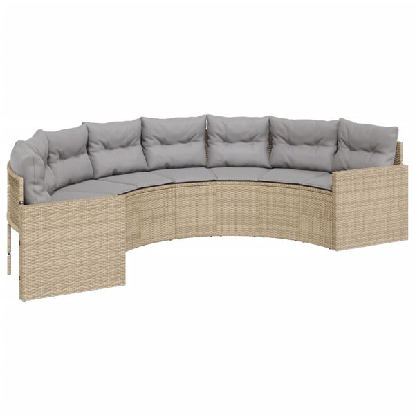 vidaXL Patio Sofa Set Beige, Light Grey