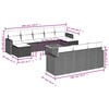 vidaXL Garden Sofa Set Set of 11 Grey