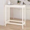 vidaXL Bar Table White Solid Pine Wood 39.4 in x 19.7 in x 43.3 in