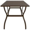 vidaXL Patio Dining Set Set of 8 Brown Textilene and Powder-Coated Steel