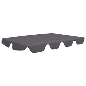vidaXL Replacement Canopy Anthracite Polyester with PVC coating Medium