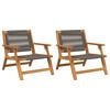 vidaXL Garden Furniture 2 pcs Gray 78 x 67 x 73cm Solid Acacia wood