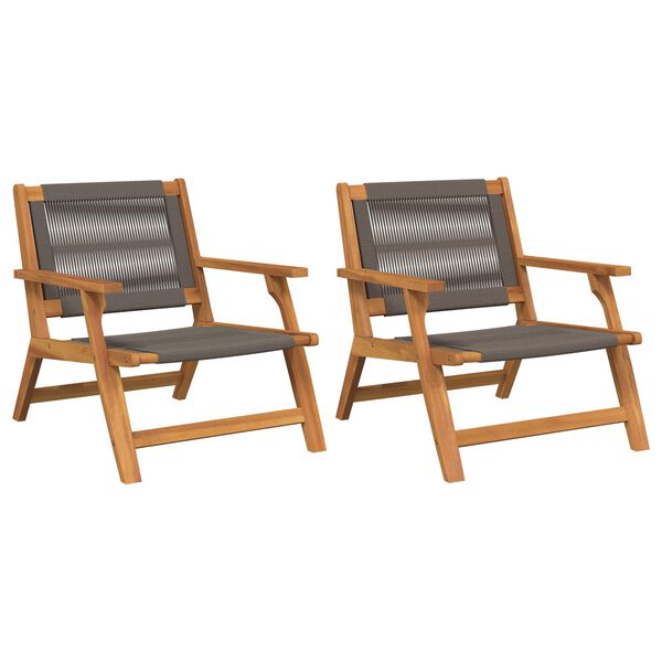 vidaXL Garden Furniture 2 pcs Gray 78 x 67 x 73cm Solid Acacia wood