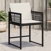 vidaXL Garden Chair Set of 4 Black, Cream PE rattan