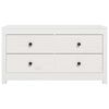 vidaXL Side Cabinet White Solid pine wood Medium Cabinet Rectangular