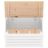 vidaXL Storage Box White Solid pinewood 23.4 x 14.4 x 13.0 in
